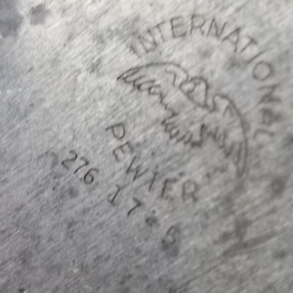 Vintage Pewter Pitcher Rustic Vase Pewterware 7" Tall with Handle - Picture 8 of 9